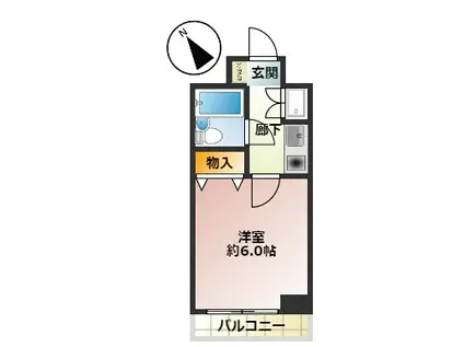 プラネット(1K/4階)の間取り写真