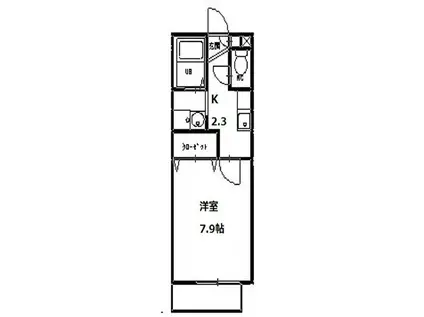 マグノリアハイツ(1K/1階)の間取り写真