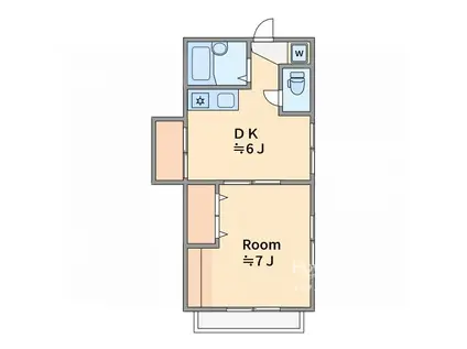 椎名町レジデンス(1DK/2階)の間取り写真