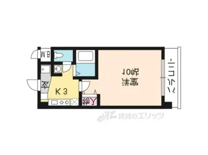 ネヴェルプレヌーヴ(1K/4階)の間取り写真