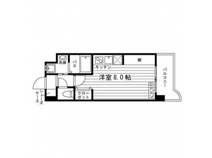 ラヴィール平針(ワンルーム/4階)の間取り写真