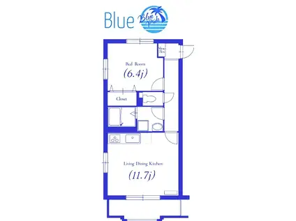 オリーブ みずき(1LDK/3階)の間取り写真