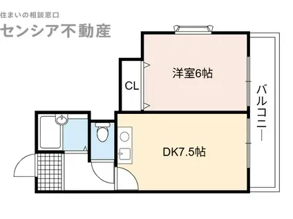 アーバンヨシダI(1DK/3階)の間取り写真