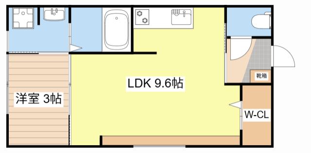 エクセルピーク(1LDK/1階)の間取り写真