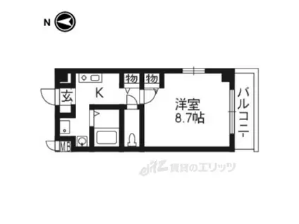Mプラザ津田駅前十一番館(1K/4階)の間取り写真