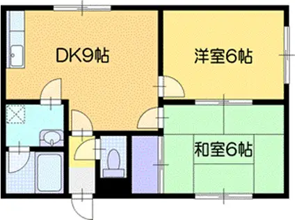 代々木ハイツ(2LDK/3階)の間取り写真