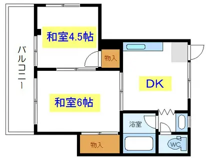 泉マンション(2DK/2階)の間取り写真
