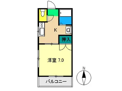 NTハイツ(1K/2階)の間取り写真