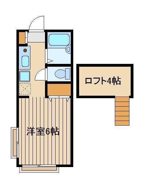 Kハウス(1K/1階)の間取り写真