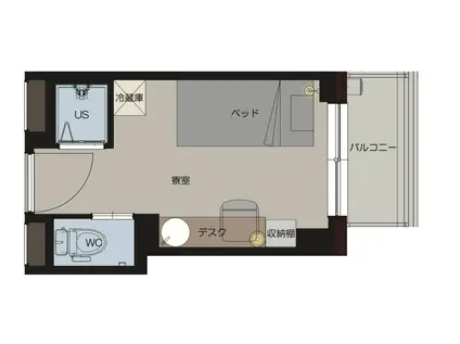 U SHARE WASEDA WC2(ワンルーム/6階)の間取り写真