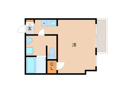 サンマリノ尼崎(ワンルーム/4階)の間取り写真