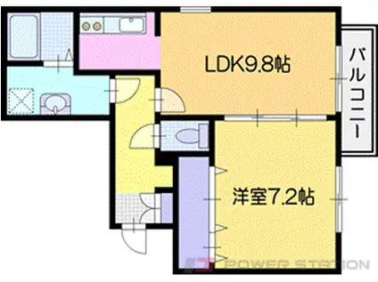 ファーストレジデンスはんのき公園前 A棟(1LDK/2階)の間取り写真