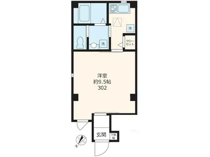 グランメゾン千石(1K/3階)の間取り写真