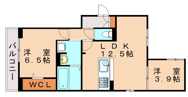 スターブル(2LDK/3階)の間取り写真