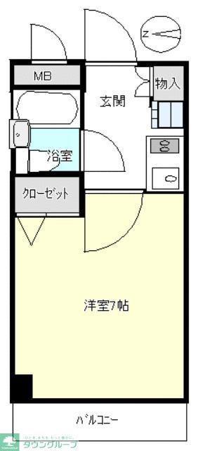 ライオンズマンション並木北公園(1K/5階)の間取り写真