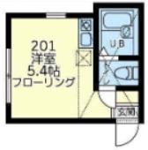 HAWK FIVE(ワンルーム/2階)の間取り写真
