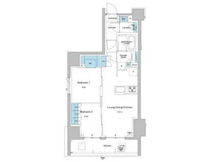 ルフォンプログレ志村坂上(2LDK/3階)の間取り写真