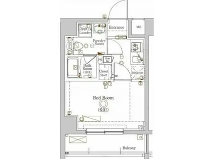 ラフィスタ川崎大師II(1K/8階)の間取り写真