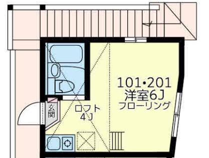 ユナイト上中里キャラガー(ワンルーム/2階)の間取り写真