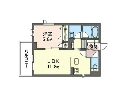 DIAMANTE下北沢(1LDK/3階)の間取り写真