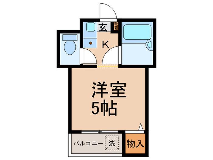 パッセン金川(1K/3階)の間取り写真