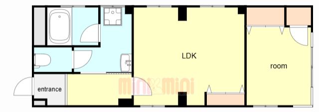 KT甲子園口(1LDK/3階)の間取り写真
