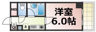 ラ・フェリオ新深江(1K/10階)の間取り写真