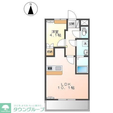 ル・コントブルー(1LDK/2階)の間取り写真
