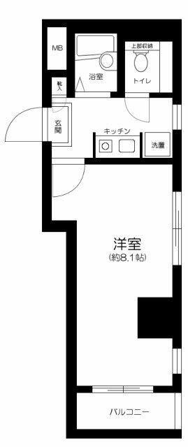 エスコート神田岩本町(1K/5階)の間取り写真