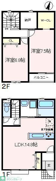 ファミーユコート(2SLDK/1階)の間取り写真