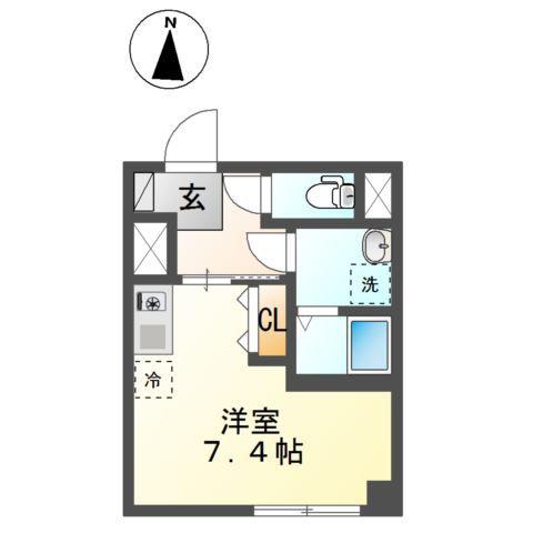 太平1丁目マンション工事(ワンルーム/1階)の間取り写真