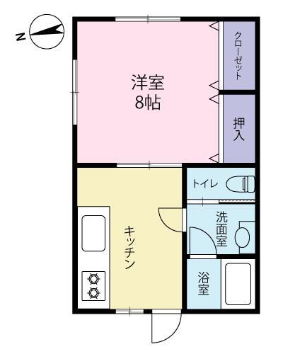 メゾンド・ホーリー(1K/2階)の間取り写真