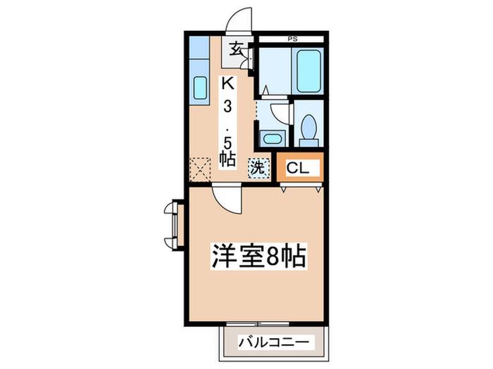 コーポ・コーアイ(1K/2階)の間取り写真