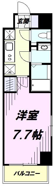 NSTAGE西所沢(1K/13階)の間取り写真
