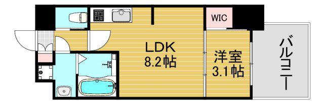 SERENITE福島SCELTO(1LDK/7階)の間取り写真