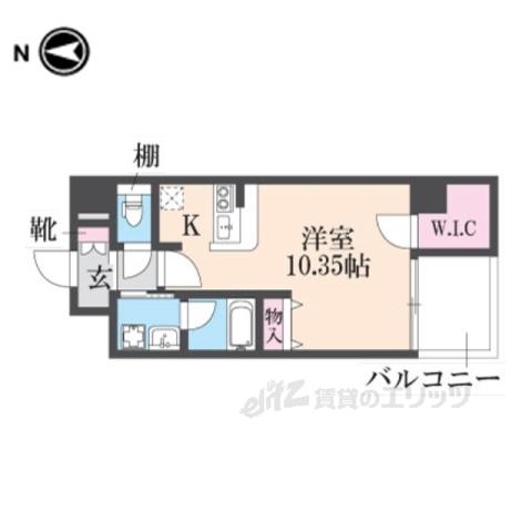 グリーンテラス尼崎(ワンルーム/2階)の間取り写真