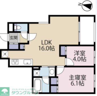 RESIDENCE MOTOMACHI(2LDK/4階)の間取り写真