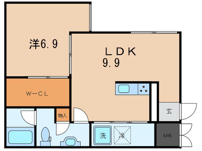 88.SANGENJAYA(1LDK/1階)の間取り写真
