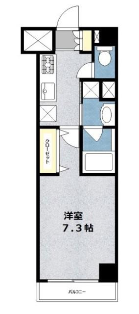 MIUたまプラーザ(1K/1階)の間取り写真
