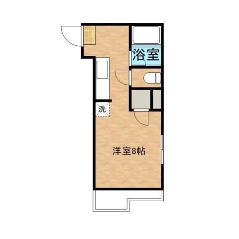 メゾンM・H(ワンルーム/4階)の間取り写真