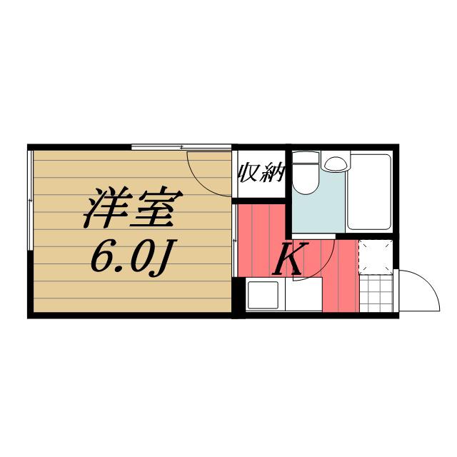 S・Eアパートメント(1K/2階)の間取り写真