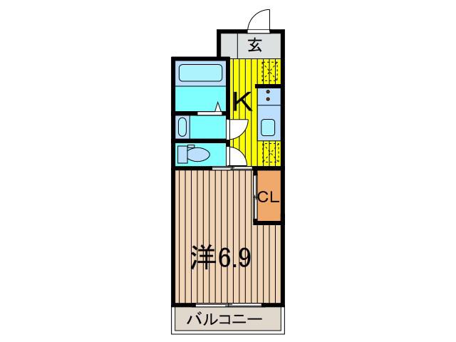 リブリ・FORTUNATE(1K/1階)の間取り写真