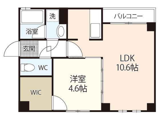 グレイス南蟹屋(1LDK/1階)の間取り写真