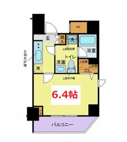 クレヴィスタ大森(1K/6階)の間取り写真