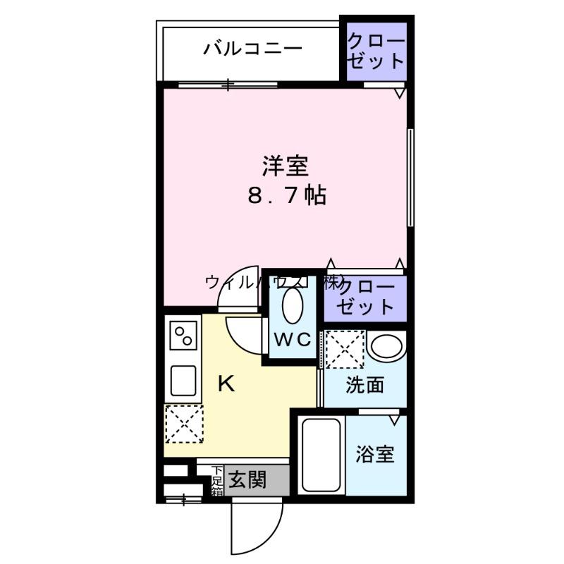 フジパレス高石駅北5番館(1K/3階)の間取り写真