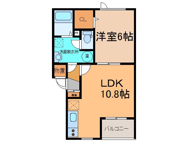 EAGLEVII(1LDK/2階)の間取り写真