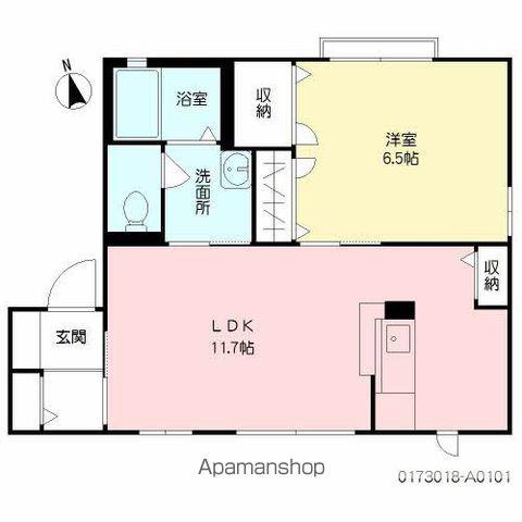 フォーレス03 (1LDK/1階)の間取り写真
