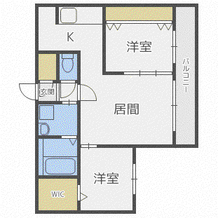 AMS伏見(2LDK/3階)の間取り写真