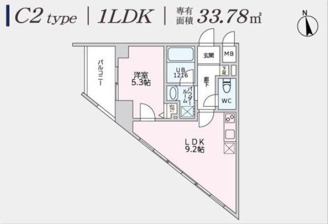 N・サンバレー(1LDK/4階)の間取り写真