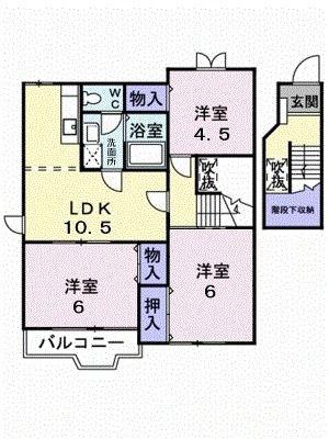グリーンゲイブルズ110(3LDK/2階)の間取り写真